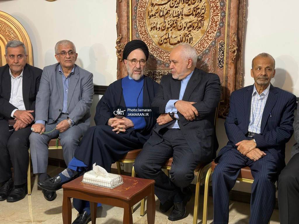 عکس جدید از سیدمحمد خاتمی و ظریف در یک دیدوبازدید نوروزی