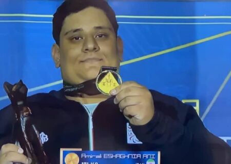 قهرمانی امیرعلی اسحاق‌نیا در رقابت‌های جهانی پاراوزنه‌برداری جوانان