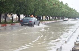 انسداد جاده بندرعباس ـ بندر شهید رجایی بر اثر آبگرفتگی شدید