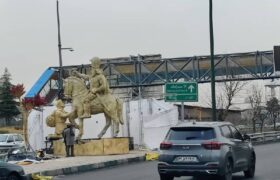 مجسمه «شکست والرین» پس از جابجایی و مقاوم‌سازی در اتوبان لشگری نصب شد