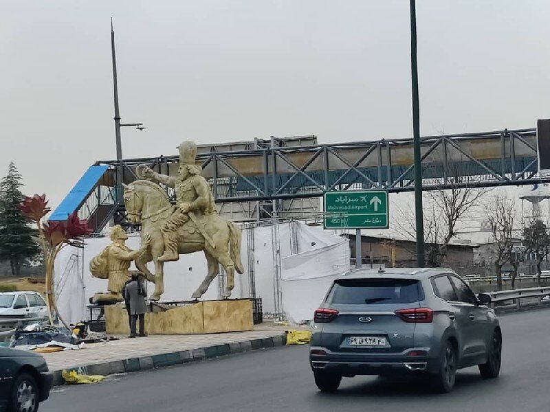 مجسمه «شکست والرین» پس از جابجایی و مقاوم‌سازی در اتوبان لشگری نصب شد