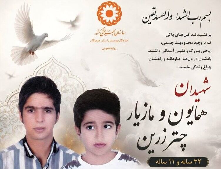 شهادت دو برادر دارای معلولیت در حمله به هرمزگان؛ شمار شهدای جامعه هدف بهزیستی به ۱۹ نفر رسید